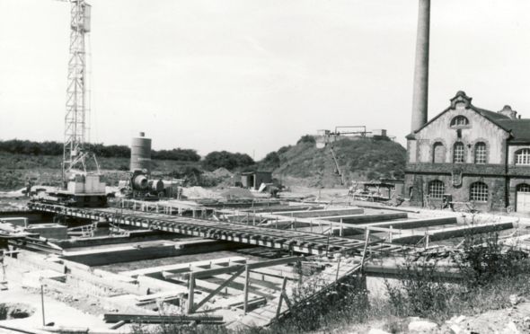 Klärwerk Gießen Anfang des 20. Jahrhunderts. Quelle: Stadtarchiv Gießen Klaranlagenbau 20stesJH 590x372