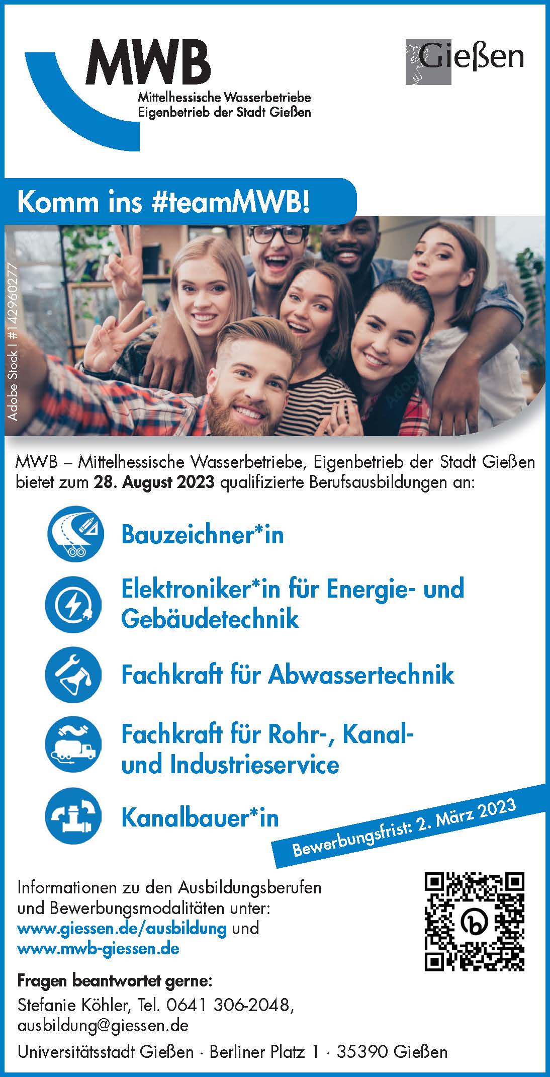 20230128 MWB Azubi Stellenangezeige5 print Tageszeitung